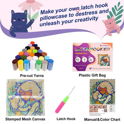 Kind Mother Latch Hook Pillow Kit
