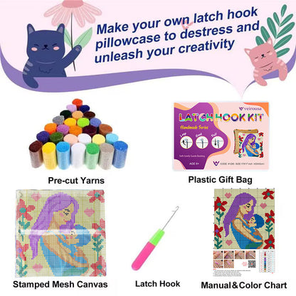 Mother’s Love Latch Hook Pillow Kit