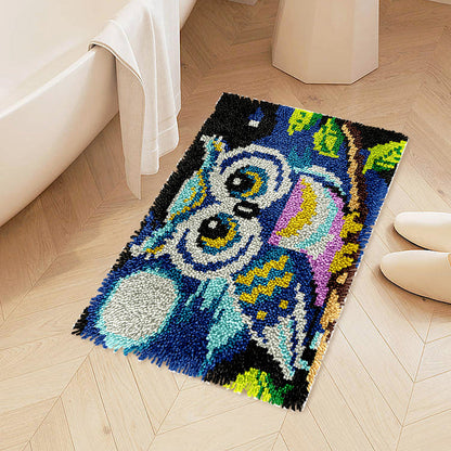 Blue Owl Latch Hook Rug Kit