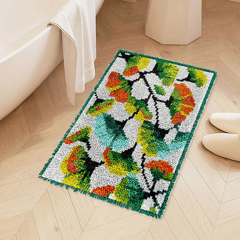 Ginkgo Leaf Latch Hook Rug Kit
