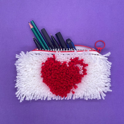 Strawberry Banana and Heart Pencil Case Latch Hook Kit