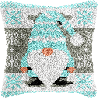 Christmas Gnomes Latch Hook Pillow Kit