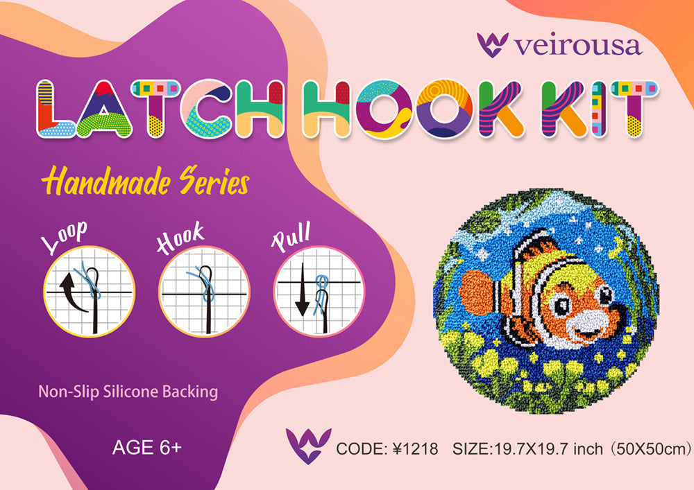 The Clownfish's Dance Latch Hook Rug Kit