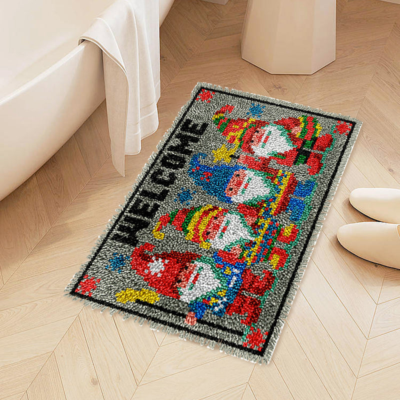 Welcome Gnomes Latch Hook Rug Kit