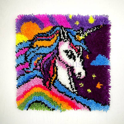 Unicorn Prince Latch Hook Pillow Kit
