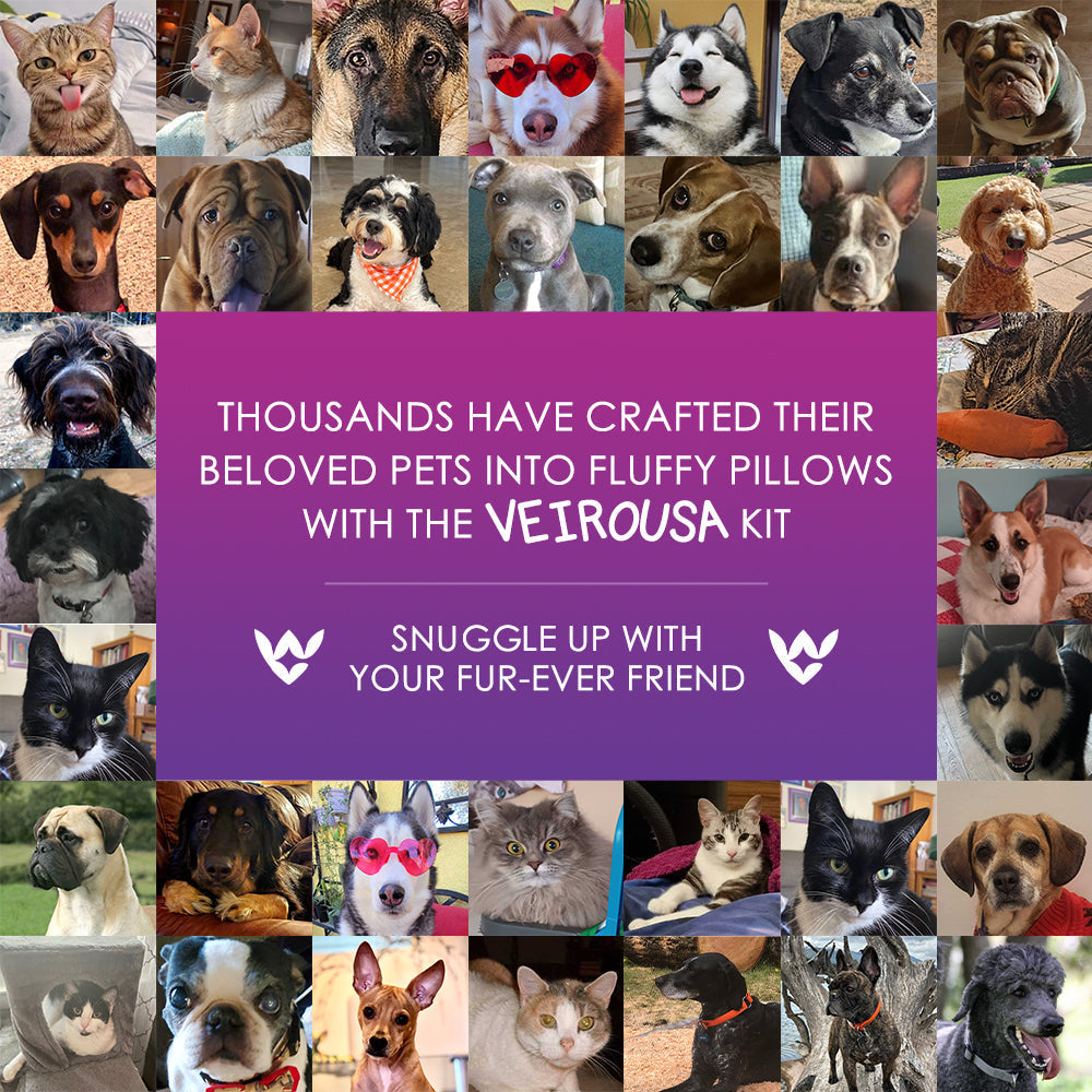 Personalized Pet Latch Hook Pillow Kit Custom Pillwocase from Photo