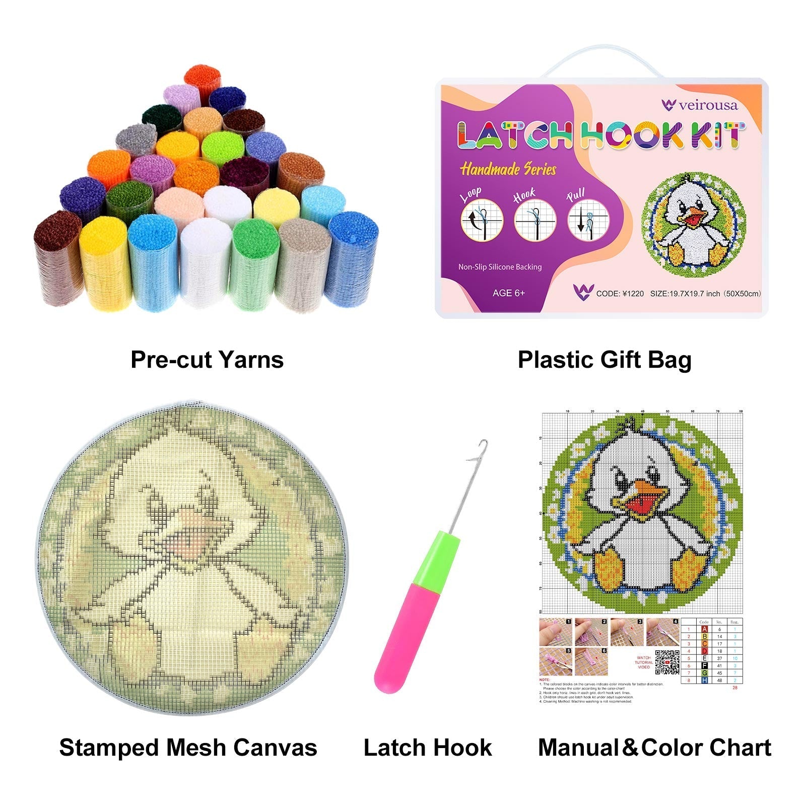 The Clownfish's Dance Latch Hook Rug Kit