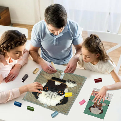Three Snowmen Latch Hook Rug Kit