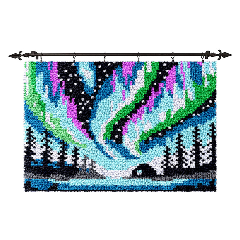 Veirousa Aurora Borealis Latch Hook Rug Kit