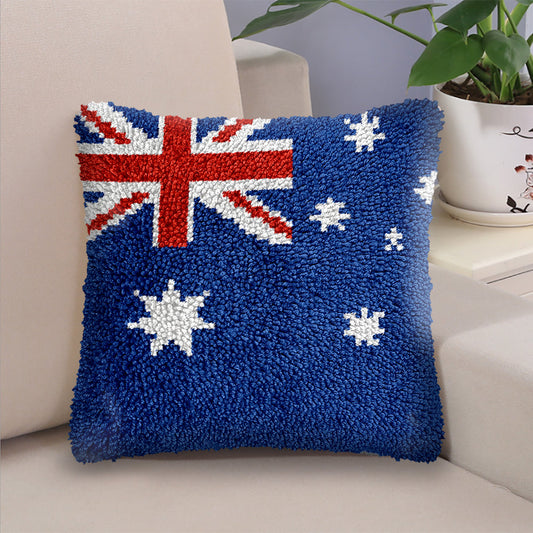 Veirousa Australian Flag Latch Hook Pillow Kit