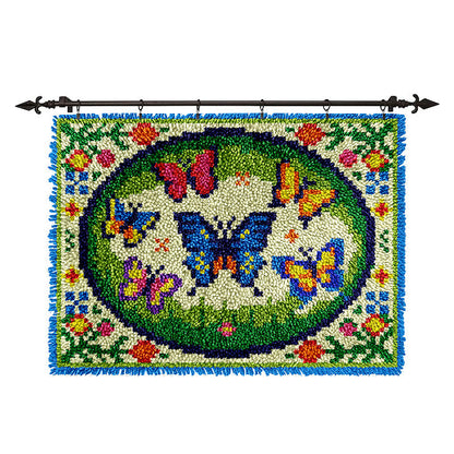 Veirousa Colorful Little Butterflies Latch Hook Rug Kit