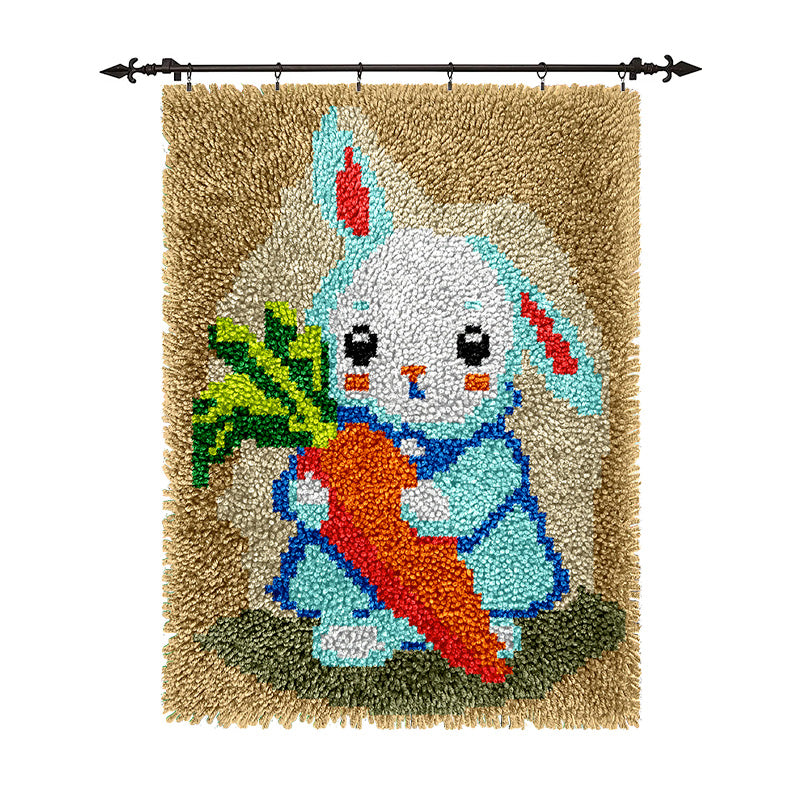Veirousa Cute Rabbit Latch Hook Rug Kit