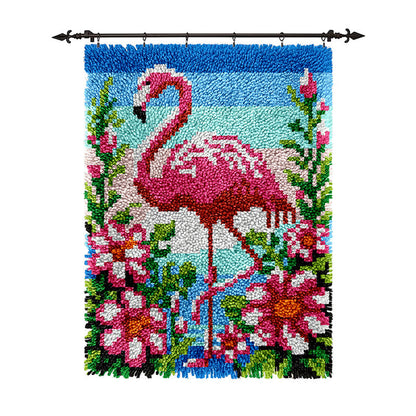 Veirousa Flamingo Latch Hook Rug Kit