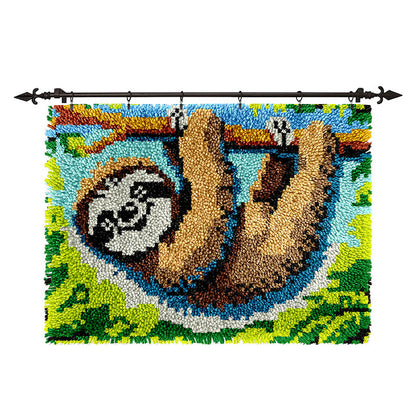 Veirousa Hanging Sloth Latch Hook Rug Kit