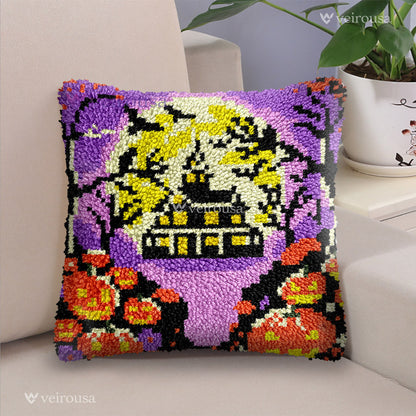Veirousa Spooky Night Halloween Latch Hook Pillow Kit