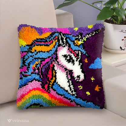 Veirousa Unicorn Prince Latch Hook Pillow Kit