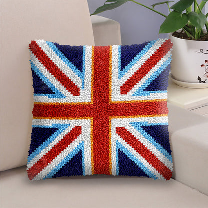 Veirousa Union Jack Latch Hook  Pillow Kit