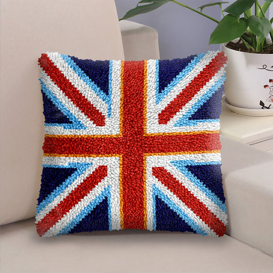 Veirousa Union Jack Latch Hook  Pillow Kit