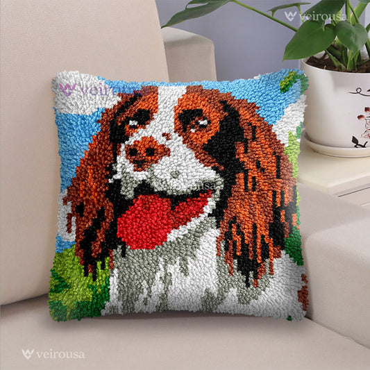 Veirousa Welsh Springer Spaniel Latch Hook Pillow Kit